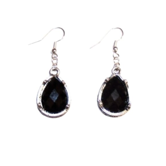 Art Nouveau Crystal Drop Earrings - Picture 3 of 6